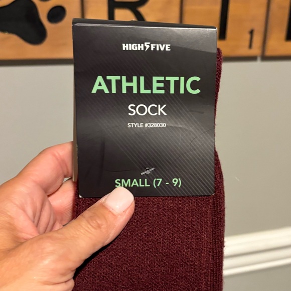 Women's Two Athletic Socks - Maroon  (Small) and White (Medium)  NWT - Picture 13 of 14